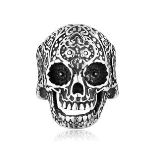 Brand New Silver Skull Head Ring Adjustable Size